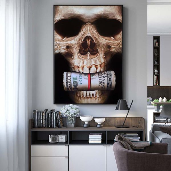 canvas painting wall posters and prints modern skull money wall art pictures for living room decoration dining restaurant l home decor
canvas painting wall posters and prints modern skull money wall art pictures for living room decoration dining restaurant l home decor