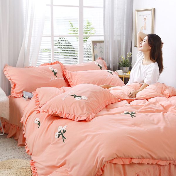 four seasons bedding set 4pcs princess wind washed cotton quilt cover pillowcase bed sheet solid color comforter bedding sets
four seasons bedding set 4pcs princess wind washed cotton quilt cover pillowcase bed sheet solid color comforter bedding sets