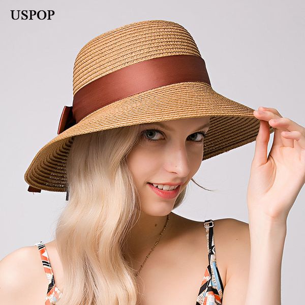 uspop fashion women straw sun hat female wide brim bow-knot ribbon straw hats casual summer buckets beach hat y200619, Blue;gray
uspop fashion women straw sun hat female wide brim bow-knot ribbon straw hats casual summer buckets beach hat y200619, Blue;gray