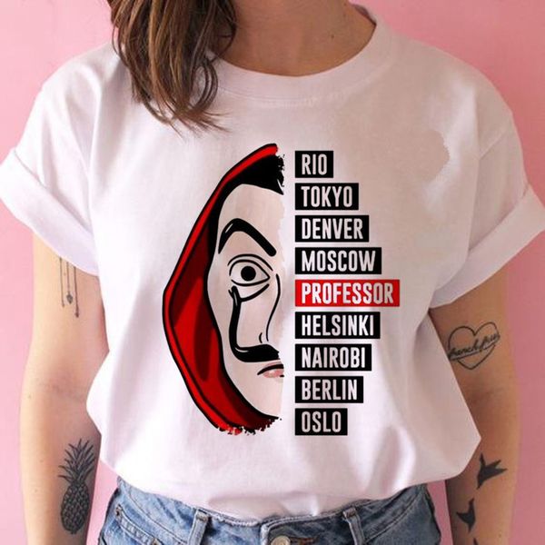 money heist t shirt hip hop short women la casa de papel house of paper tshirt female ulzzang 90s clothes t, White
money heist t shirt hip hop short women la casa de papel house of paper tshirt female ulzzang 90s clothes t, White