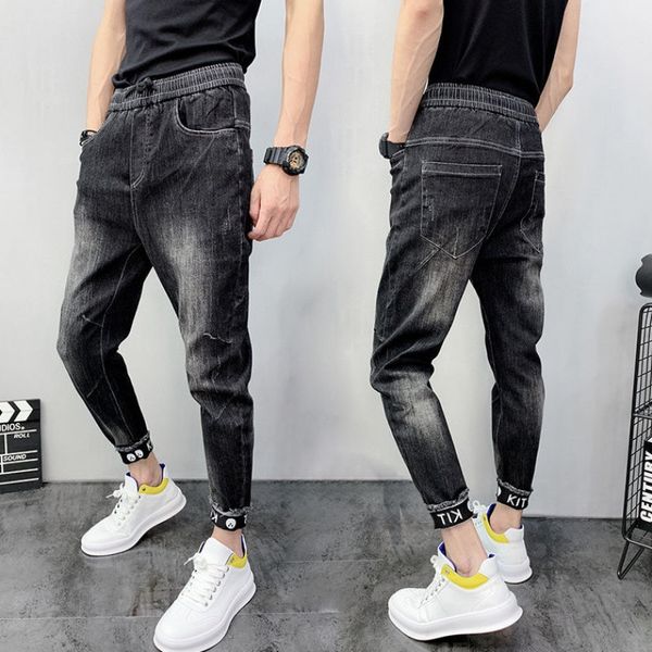 men's jeans 2021 denim casual harem pants spring trendy brand loose workwear korean elastic waist trend harlan, Blue
men's jeans 2021 denim casual harem pants spring trendy brand loose workwear korean elastic waist trend harlan, Blue