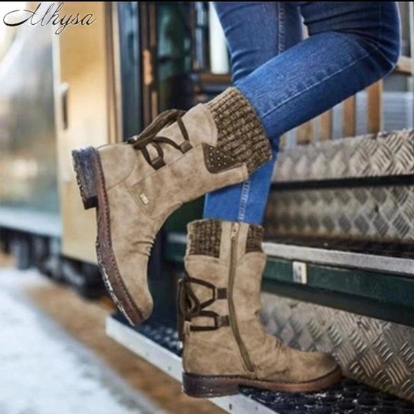 2020 new winter women's boots fashion warm snow boots women mid-calf lace-up low-heeled for women shoes botas mujer, Black
2020 new winter women's boots fashion warm snow boots women mid-calf lace-up low-heeled for women shoes botas mujer, Black