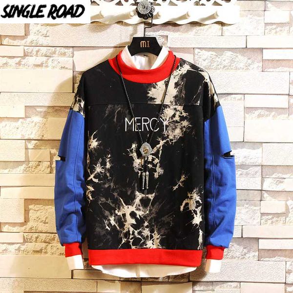 singleroad man's sweatshirt 2020 patchwork oversized tie dye crewneck hip hop harajuku japanese streetwear sweatshirs for men, Black
singleroad man's sweatshirt 2020 patchwork oversized tie dye crewneck hip hop harajuku japanese streetwear sweatshirs for men, Black