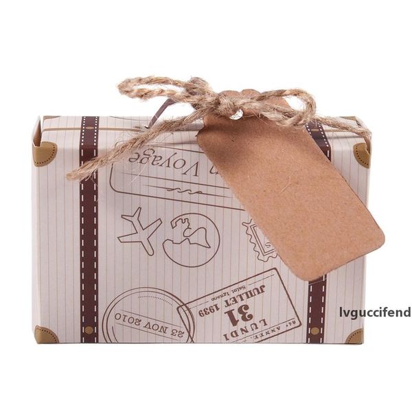 50pcs mini suitcase favor box party favor candy box, vintage kraft paper with tags and rope for wedding/travel themed party/brid
50pcs mini suitcase favor box party favor candy box, vintage kraft paper with tags and rope for wedding/travel themed party/brid