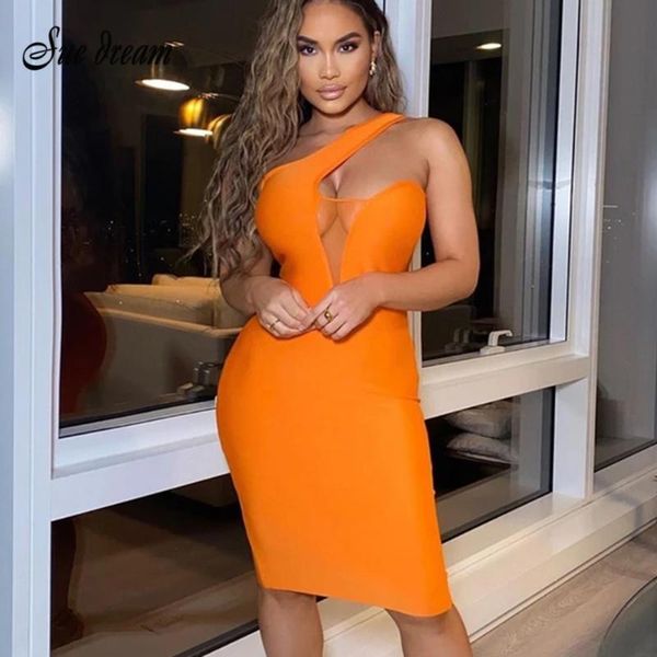 2020 summer new women's mesh patchwork one-shoulder bandage dress orange knee length dress bodycon club party, Black;gray
2020 summer new women's mesh patchwork one-shoulder bandage dress orange knee length dress bodycon club party, Black;gray