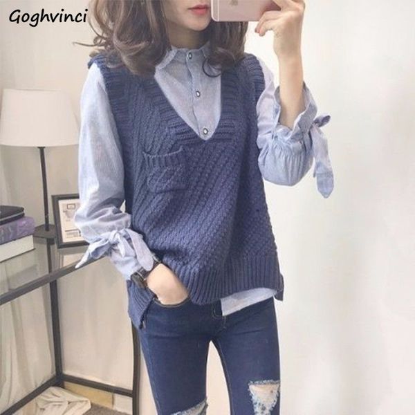 sweater vest women v-neck solid pocket loose simple knitted casual womens elegant autumn daily outwear all-match sweaters new, Black;white
sweater vest women v-neck solid pocket loose simple knitted casual womens elegant autumn daily outwear all-match sweaters new, Black;white