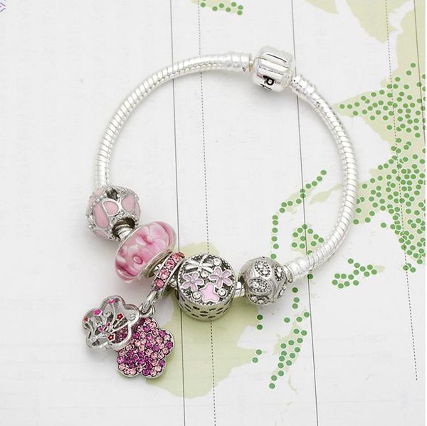 new 925 silver diamonds rose gold woman bracelet fits european pandor jewelry charm bracelets valentine's day gift ing, Black
new 925 silver diamonds rose gold woman bracelet fits european pandor jewelry charm bracelets valentine's day gift ing, Black