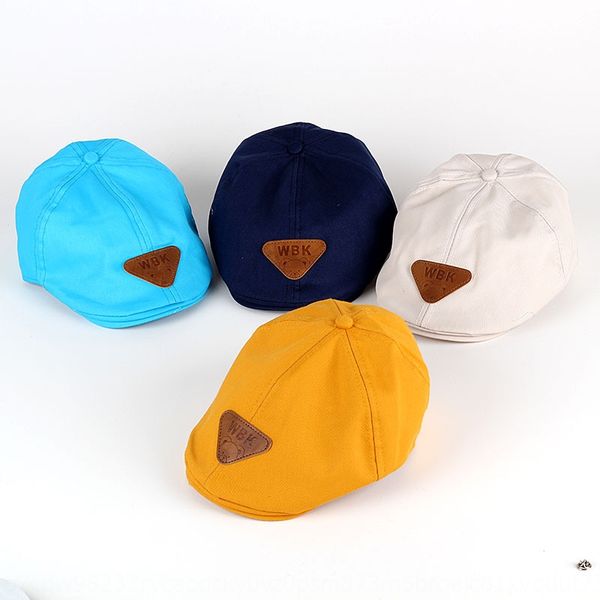 triangle leather beret label children's solid color beret baby summer and autumn hat mz2265, Yellow
triangle leather beret label children's solid color beret baby summer and autumn hat mz2265, Yellow
