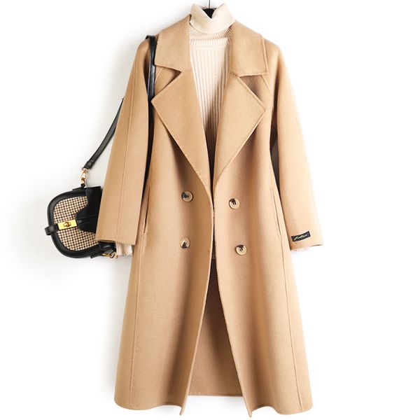 double breasted women wool coat wide-waisted turn-down collar abrigos lana mujer wool blend trench coat women 2020 new, Black
double breasted women wool coat wide-waisted turn-down collar abrigos lana mujer wool blend trench coat women 2020 new, Black