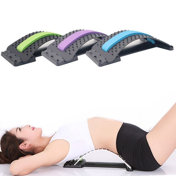 back support waist massager stretcher lumbar disc pain relief spine neck relax home fitness muscle stimulator mate device, Black;blue
back support waist massager stretcher lumbar disc pain relief spine neck relax home fitness muscle stimulator mate device, Black;blue