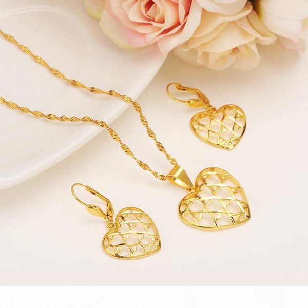new romantic many heart pendant necklace chain earrings sets jewelry 24k real fine gold gf finish bead necklaces sets women, Silver
new romantic many heart pendant necklace chain earrings sets jewelry 24k real fine gold gf finish bead necklaces sets women, Silver