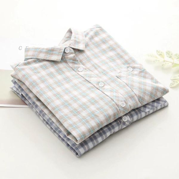 college style hipster long-sleeved shirt autumn new korean style student art plaid shirt female, White
college style hipster long-sleeved shirt autumn new korean style student art plaid shirt female, White