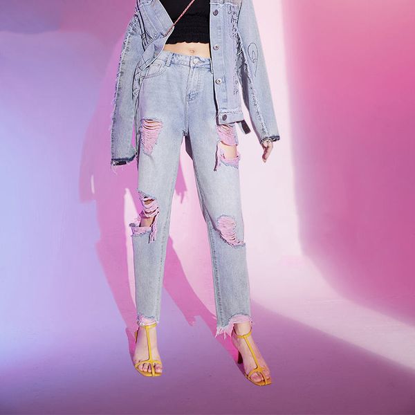blue solid ripped hole washed straight casual denim jeans woman 2020 autumn high waist korean ladies daily trousers
blue solid ripped hole washed straight casual denim jeans woman 2020 autumn high waist korean ladies daily trousers