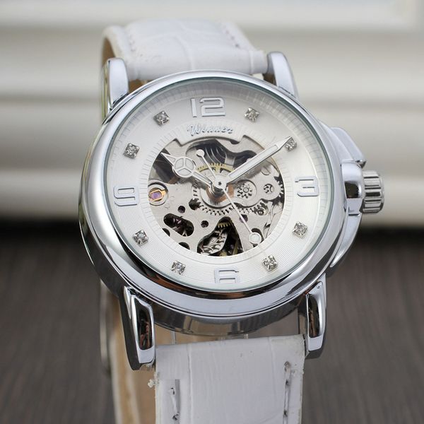 watch compact casual mechanical womens fashion winner automatic xbjxk, Slivery;brown
watch compact casual mechanical womens fashion winner automatic xbjxk, Slivery;brown