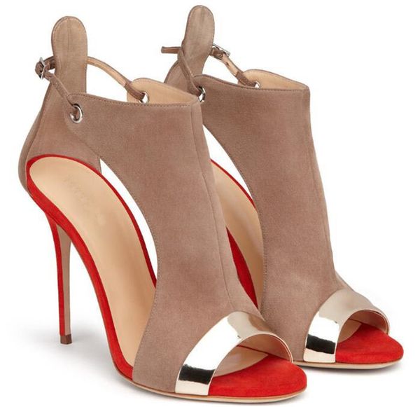 women fashion peep toe suede leather thin heel gladiator sandals cut-out patchwork thin high heel sandals formal dress shoes, Black
women fashion peep toe suede leather thin heel gladiator sandals cut-out patchwork thin high heel sandals formal dress shoes, Black