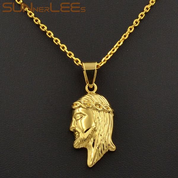 sunnerlees fashion jewelry gold-color pendant necklace jesus head for mens womens p18 y, Silver
sunnerlees fashion jewelry gold-color pendant necklace jesus head for mens womens p18 y, Silver