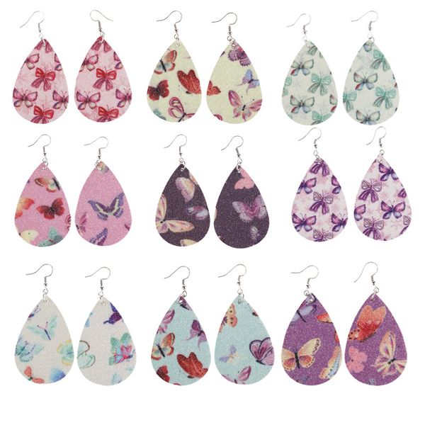shining water drop pu leather earrings printed butterfly teardrop charm pendant eardrop ear hook earring for women jewelry gifts, Silver
shining water drop pu leather earrings printed butterfly teardrop charm pendant eardrop ear hook earring for women jewelry gifts, Silver