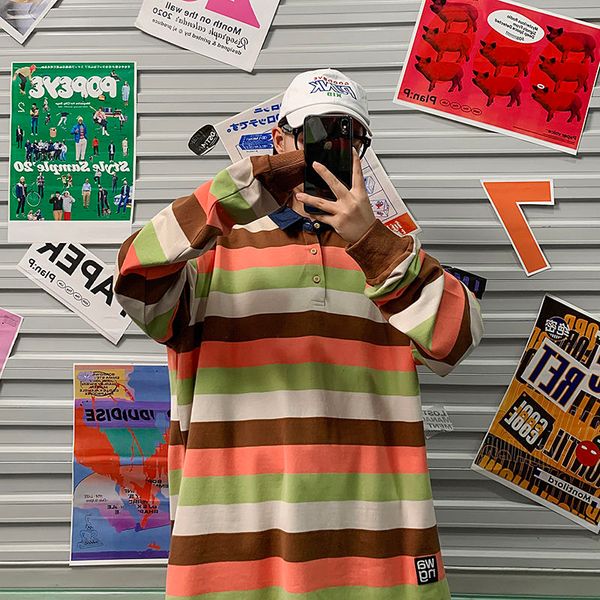 men's hoodies & sweatshirts 2021 striped color printing coats lapel collar long sleeve cotton clothes streetwear casual m-2xl, Black
men's hoodies & sweatshirts 2021 striped color printing coats lapel collar long sleeve cotton clothes streetwear casual m-2xl, Black