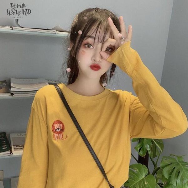 autumn women long sleeve t shirt animal embroidery cartoon print sweet kawaii female solid tee shirts inside, White
autumn women long sleeve t shirt animal embroidery cartoon print sweet kawaii female solid tee shirts inside, White