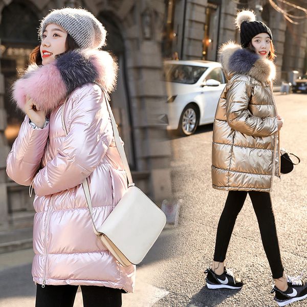 luck a chic fur collar glossy hooded winter down coat women oversize jacket thick warm cotton padded wadded parkas outwears, Black
luck a chic fur collar glossy hooded winter down coat women oversize jacket thick warm cotton padded wadded parkas outwears, Black
