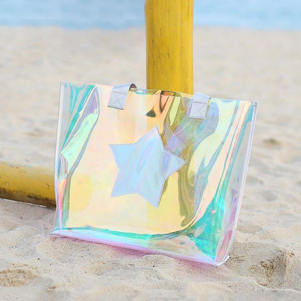 beach transparent bag woman waterproof laser clear tote bags summer big handle bags laser holographic purse jelly handbag
beach transparent bag woman waterproof laser clear tote bags summer big handle bags laser holographic purse jelly handbag