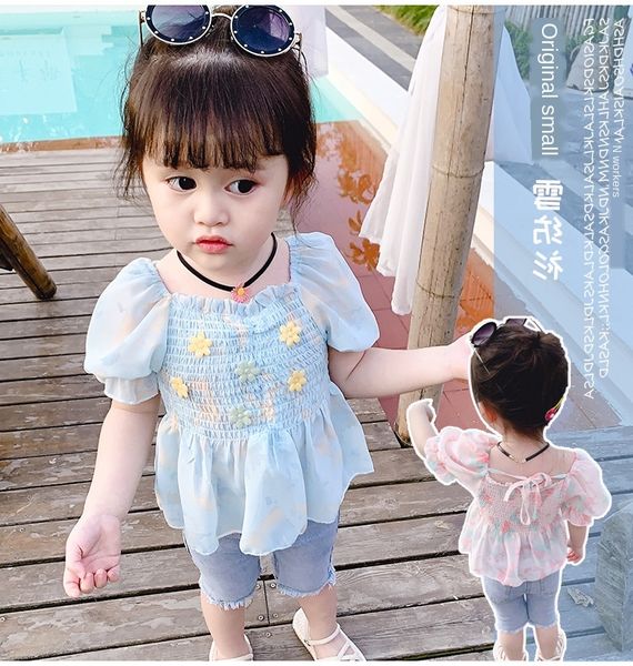super fairy girl floral 2020 new baby girl short sleeve foreign style shirt children's chiffon shirt, White;black
super fairy girl floral 2020 new baby girl short sleeve foreign style shirt children's chiffon shirt, White;black