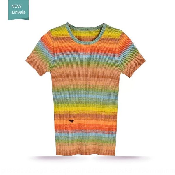 lightquality 2020 new european gradual change rainbow color t-shirt sweater short sleeve sweater slim round neck t-shirt for women, White;black
lightquality 2020 new european gradual change rainbow color t-shirt sweater short sleeve sweater slim round neck t-shirt for women, White;black