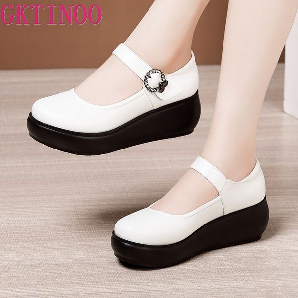 gktinoo 2020 spring autumn leather women's fashion high heels pumps wedges black color female platform shoes large size 33-43
gktinoo 2020 spring autumn leather women's fashion high heels pumps wedges black color female platform shoes large size 33-43