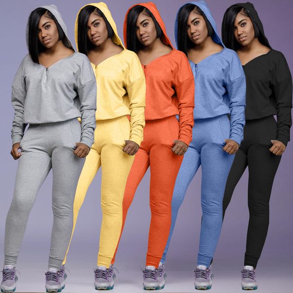 sport fashion women two piece set long sleeve hooded sweatshirt jogger pants suit tracksuit matching set casual outfit orange yellow blue, Gray
sport fashion women two piece set long sleeve hooded sweatshirt jogger pants suit tracksuit matching set casual outfit orange yellow blue, Gray