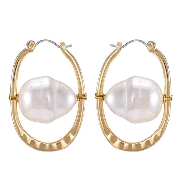 personalized new fashion irregular freshwater pearl hoop earrings bridal wedding earringsearrings valentine birthday gifts for women, Silver
personalized new fashion irregular freshwater pearl hoop earrings bridal wedding earringsearrings valentine birthday gifts for women, Silver
