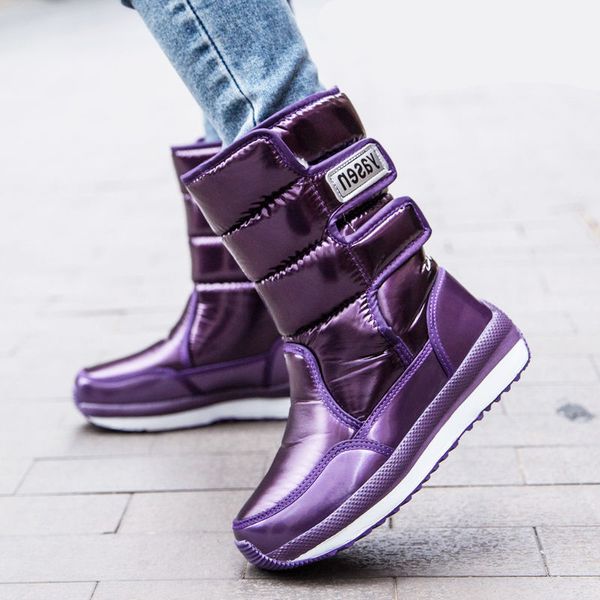 winter casual chic warm flat bottomed mid-calf boots women windproof thicken velvet round toe shoes purple pu thigh high boots, Black
winter casual chic warm flat bottomed mid-calf boots women windproof thicken velvet round toe shoes purple pu thigh high boots, Black