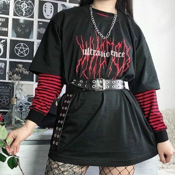 grunge punk gothic t shirts loose streetwear harajuku letter print summer 2020 fashion female tshirt casual aesthetic, White
grunge punk gothic t shirts loose streetwear harajuku letter print summer 2020 fashion female tshirt casual aesthetic, White