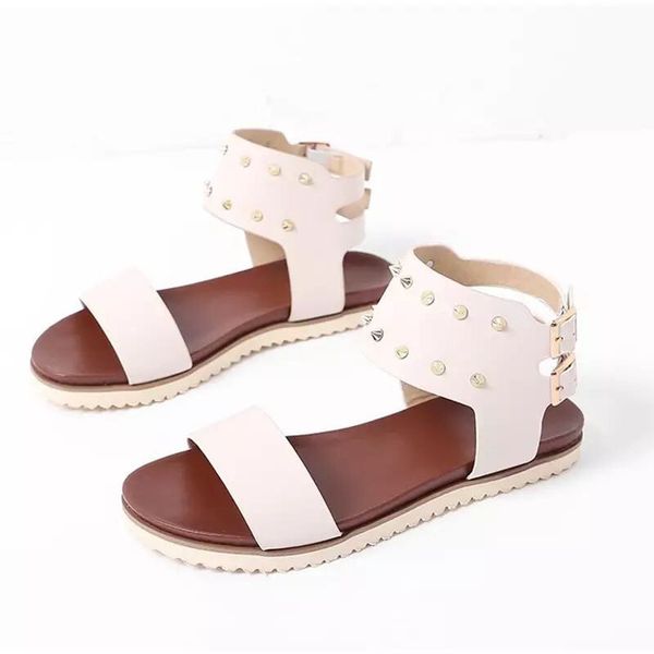 women sandals flat gladiator leather sandals summer rome style double buckle casual beach sandles plus size 35-43, Black
women sandals flat gladiator leather sandals summer rome style double buckle casual beach sandles plus size 35-43, Black