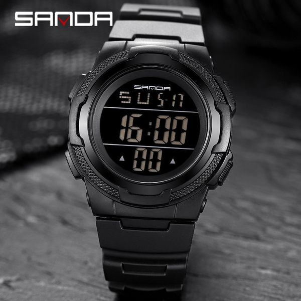 sanda new electronic outdoor sports electronic form movement men's and women's outdoor sports luminous waterproof wristwatch 2012, Blue
sanda new electronic outdoor sports electronic form movement men's and women's outdoor sports luminous waterproof wristwatch 2012, Blue