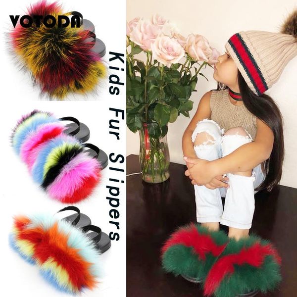 kids rainbow fur slippers with strap cute furry real fur slides fluffy raccoon hair sandals children elastic band flip flops, Black;grey
kids rainbow fur slippers with strap cute furry real fur slides fluffy raccoon hair sandals children elastic band flip flops, Black;grey