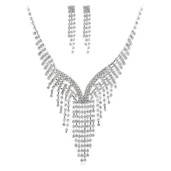 bridal necklace earrings two piece set angel wings bridal set necklace wedding jewelry wedding accessories, Silver
bridal necklace earrings two piece set angel wings bridal set necklace wedding jewelry wedding accessories, Silver