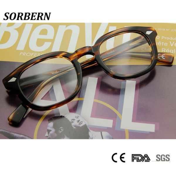 sorbern acetate retro optical glasses frame men vintage eyewear frames round glasses clear women oculos de grau feminino, Black
sorbern acetate retro optical glasses frame men vintage eyewear frames round glasses clear women oculos de grau feminino, Black