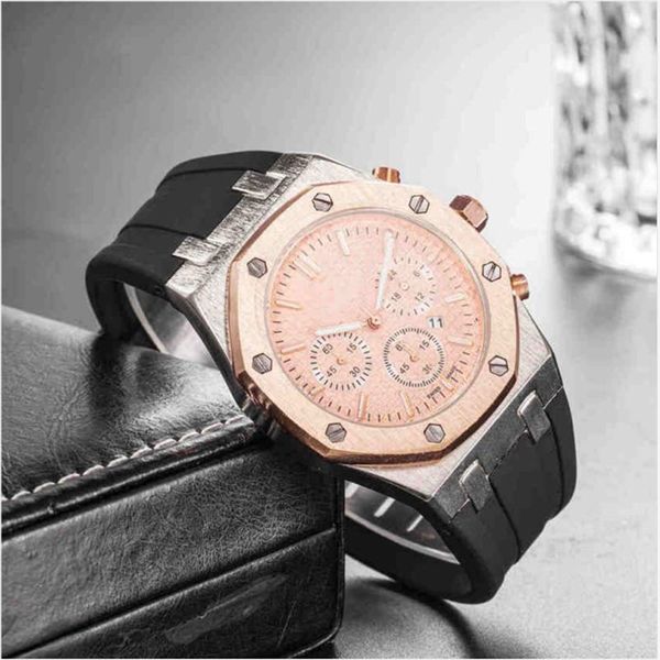 mens luxe watches stainless steel clock dial sapphire quartz rubber strap watch for men gold sport casual wristwatches 07, Slivery;brown 
mens luxe watches stainless steel clock dial sapphire quartz rubber strap watch for men gold sport casual wristwatches 07, Slivery;brown