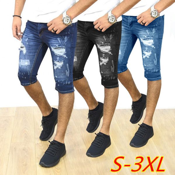 fashion men denim jeans slim straight pants mens designer hole denim shorts casual zipper fly clothing, White;black
fashion men denim jeans slim straight pants mens designer hole denim shorts casual zipper fly clothing, White;black