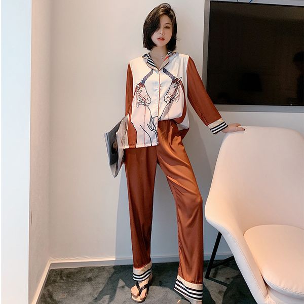 new cardigan v-neck women's pajamas fashion simple women sleepwear set girls casual home clothing nightgown suit, White
new cardigan v-neck women's pajamas fashion simple women sleepwear set girls casual home clothing nightgown suit, White