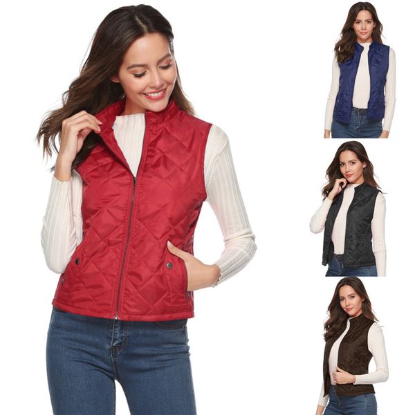 womens vest spring autumn sleeveless slim woman vests casual solid color stand collar ladies outerwears with zipper, Black;white
womens vest spring autumn sleeveless slim woman vests casual solid color stand collar ladies outerwears with zipper, Black;white