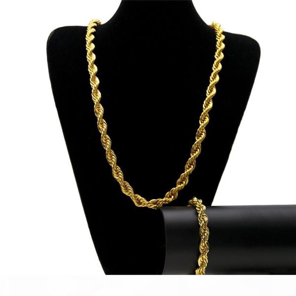 10mm 6mm rope chain stainless steel bracelet necklace jewellry set new fashion men hip hop jewelry ice out 18k gold plated link chains, Silver
10mm 6mm rope chain stainless steel bracelet necklace jewellry set new fashion men hip hop jewelry ice out 18k gold plated link chains, Silver