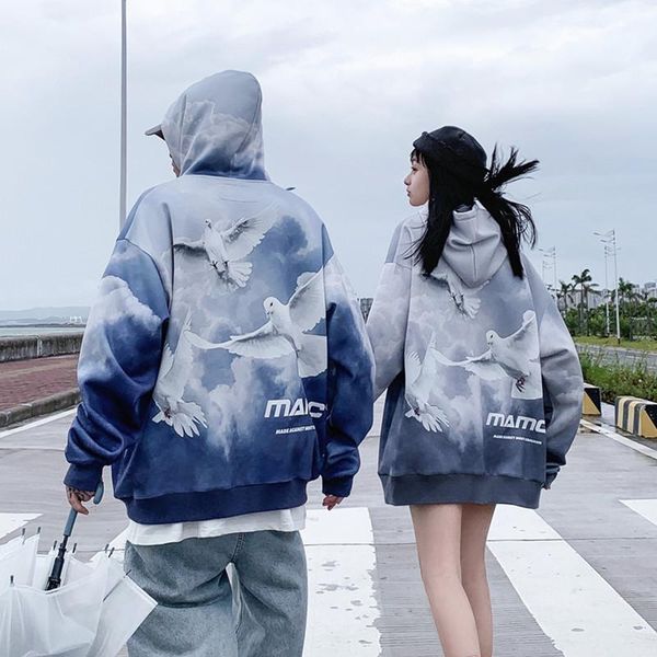 couple loose hooded sweater sky carrier pigeon full print men and women hoodie large size loose jacket coat, Black
couple loose hooded sweater sky carrier pigeon full print men and women hoodie large size loose jacket coat, Black