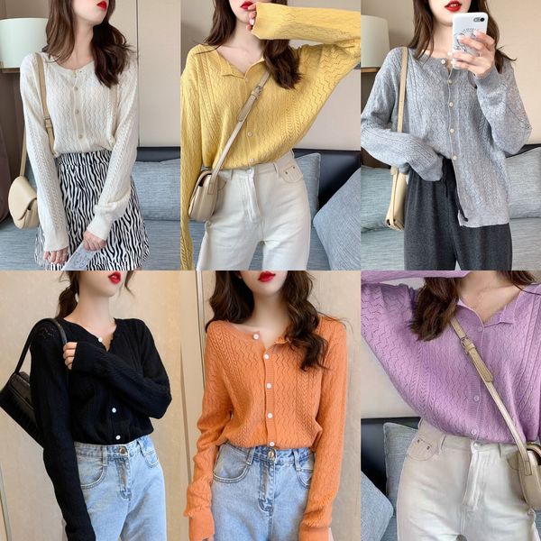 women's coat sweater knitted cardigan 2020 spring new korean style solid color all-match loose thin lazy style hollow sweater coat, White;black 
women's coat sweater knitted cardigan 2020 spring new korean style solid color all-match loose thin lazy style hollow sweater coat, White;black