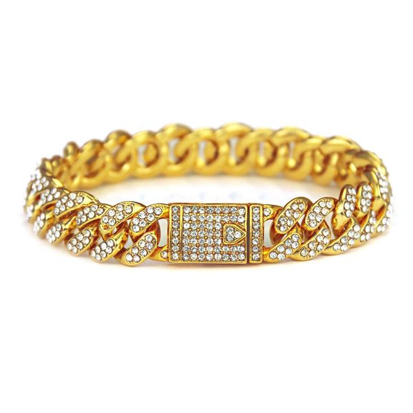 gold color men hiphop iced out bling bracelets fashion rhinestone 22cm long miami cuban link chain hip hop bracelet men jewelry, Black
gold color men hiphop iced out bling bracelets fashion rhinestone 22cm long miami cuban link chain hip hop bracelet men jewelry, Black