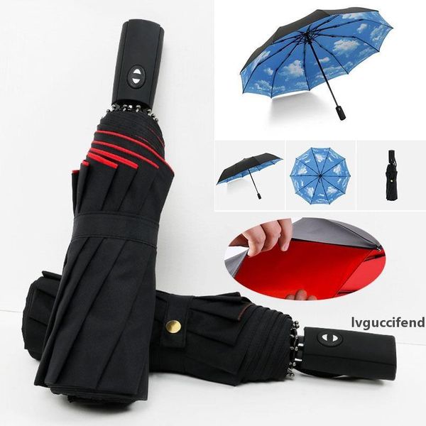 full automatic oversize reinforced umbrella three folding male female parasol umbrella rain women windproof business umbrella t200117
full automatic oversize reinforced umbrella three folding male female parasol umbrella rain women windproof business umbrella t200117