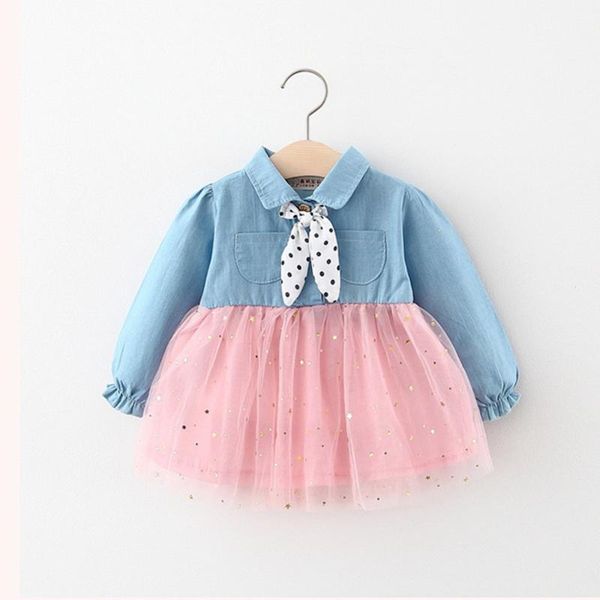 2020 autumn girls princess jeans mesh dress children kids baby infants outfits long sleeve patchwork casual dresses wt1133, Red;yellow
2020 autumn girls princess jeans mesh dress children kids baby infants outfits long sleeve patchwork casual dresses wt1133, Red;yellow