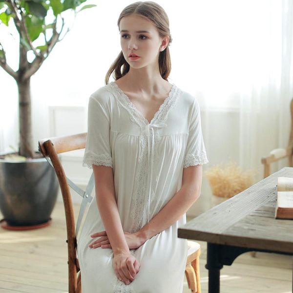 women's sleepwear lace nightdress for spring and summer retro princess short sleeve sweet modal nightgown home dress sleeping, Black;red
women's sleepwear lace nightdress for spring and summer retro princess short sleeve sweet modal nightgown home dress sleeping, Black;red