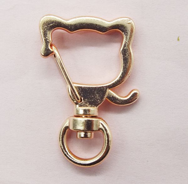 100pcs 22x33mm cat shape zinc alloy carabiner swivel clasps for key ring & key chain rose gold tone, Silver
100pcs 22x33mm cat shape zinc alloy carabiner swivel clasps for key ring & key chain rose gold tone, Silver
