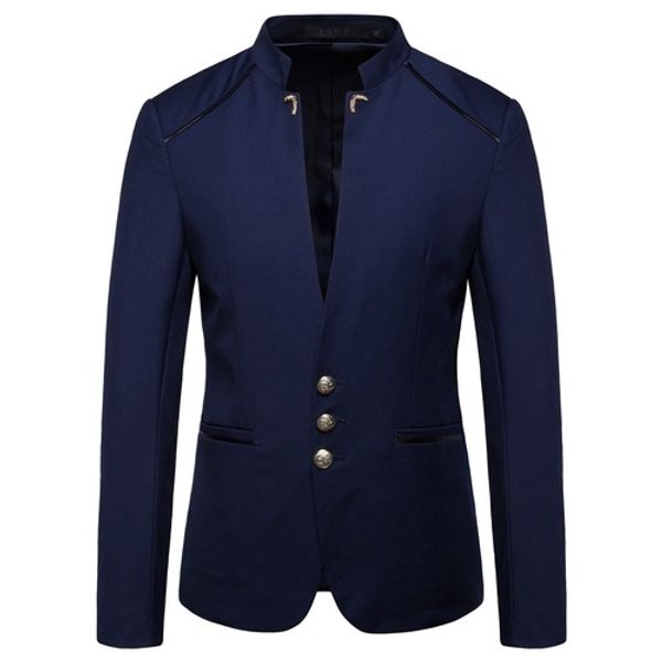 2020 navy blue mens blazer coats chinese style business dress blazers casual stand collar jackets male slim fit suit jacket, White;black
2020 navy blue mens blazer coats chinese style business dress blazers casual stand collar jackets male slim fit suit jacket, White;black